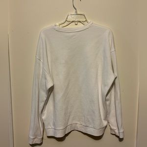 MUJI White Knit Long Sleeve Shirt | Size L men's